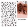 1PCS Black White Butterfly Laser Nail Stickers Nail Art Decoration Abstract Lines Bronzing Flowers Stickers For Nails