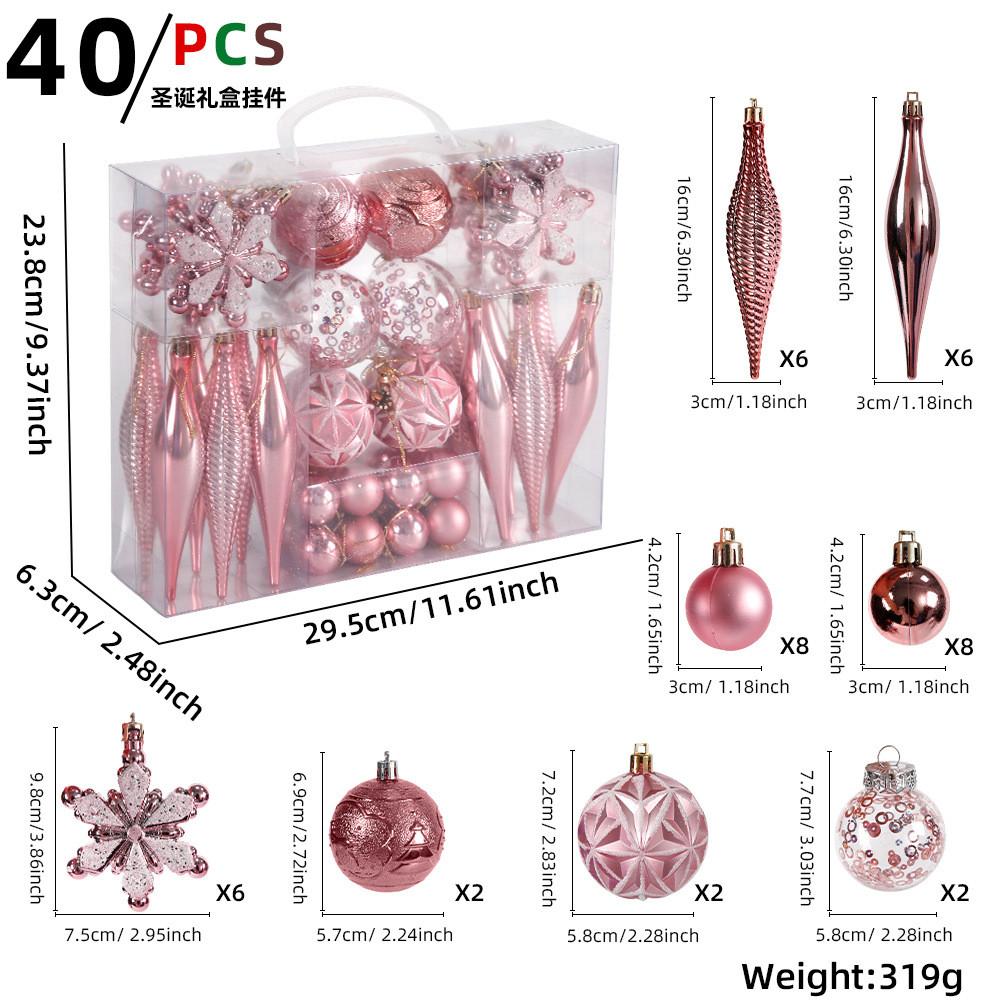 Pvc Versatile Christmas Hanging Ornaments Gift Set For Stylish Holiday Arrangements Home