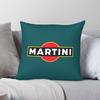 Federa per Cuscino Quadrata Cocktail Martini Poliestere Lino Velluto Stampata con Zip Decorativa Federa per Cuscino da Lancio Copricuscino per Seduta Divano