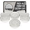 Furniture Caster Cups (8 Pack) – 53 Spike Design Heavy Duty Carpet Protectors for Furniture Legs – Perfect for Home & Office Use
