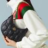 Gucci GG Matelassé Gold Logo Chain Canvas Backpack Leather Shoulder Bag Women Shoulder Bag Black 739736-UM8IG-1000