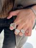 Women's Luxury 925 Sterling Silver Full Pave Diamond Ring - Original Niche Design