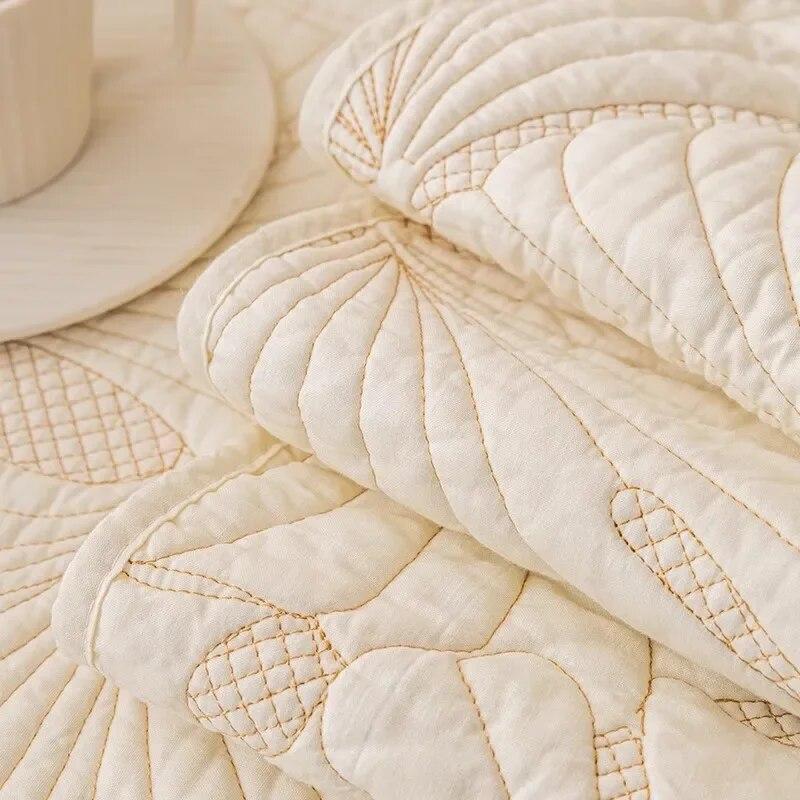 Four Seasons Cotton Non-Slip Sofa Cushion Pure Cotton Beige Summer Nordic Cushion Universal Sofa Towel Cover Cover Cloth