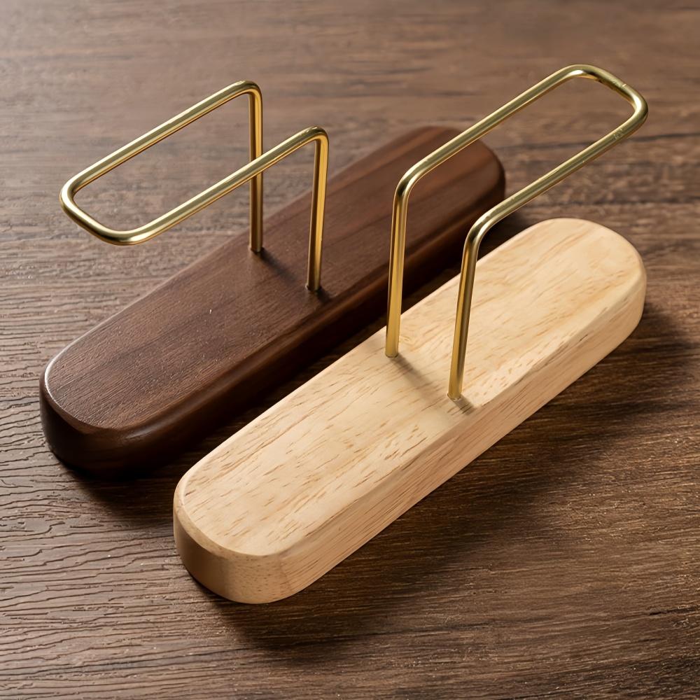 Coffee Filter Paper Storage Rack Solid Wood Base Simple High-end Desktop Decoration Office Home Professional Coffee Accessories