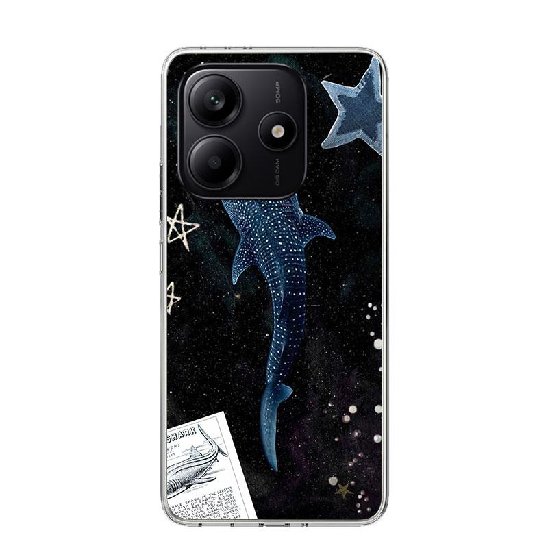 Ocean Whale Shark Phone Case For Xiaomi Redmi Note 15 14 13 12S 12 Pro Plus 11S 11E 11 11T 10S 10 Art Soft Pattern Cover Redmi N