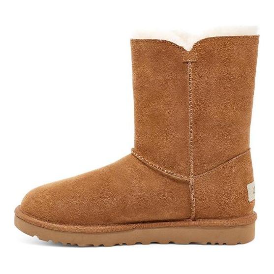 UGG Bailey Button UGG Anhänger Metallisches Alphabet Version Fleecegefüttert Braun Damen 1114970-CHE
