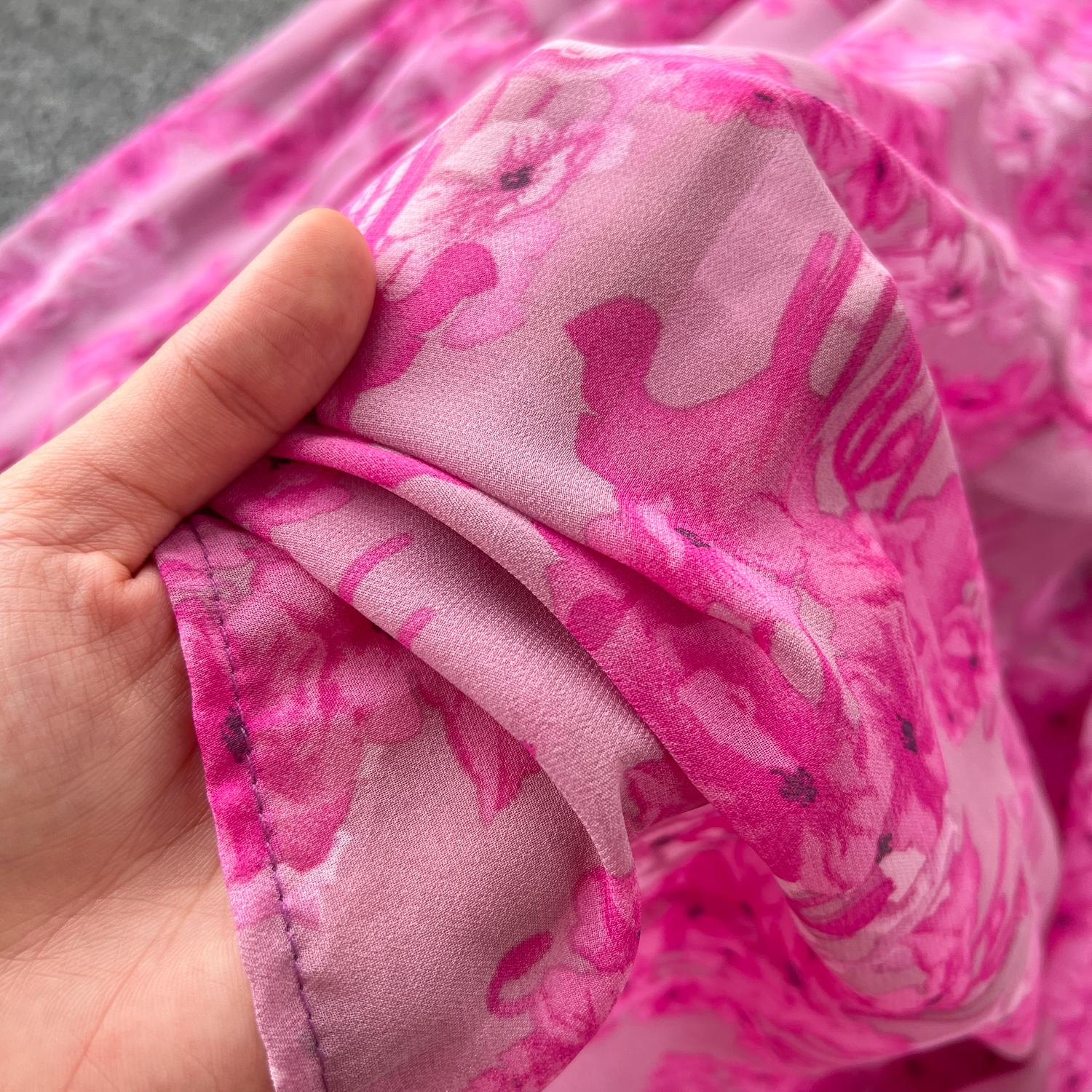 Осеннее винтажное женское платье миди с цветочным принтом — фото 16