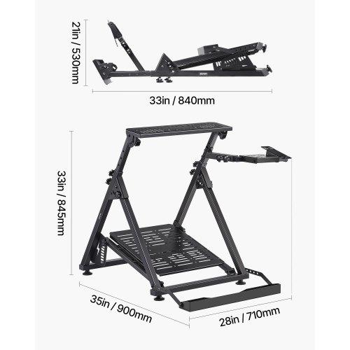 VEVOR Racing Wheel Stand, Adjustable & Foldable Simulator Stand for Logitech G923 G920 G29 G27