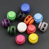 10pcs 16*17mm Multi Colors Plastic Paracord Cord Lock Clamp 2 Hole Toggle Clip Stopper Shoelace Cord Buckles Bag Parts Accessories.
