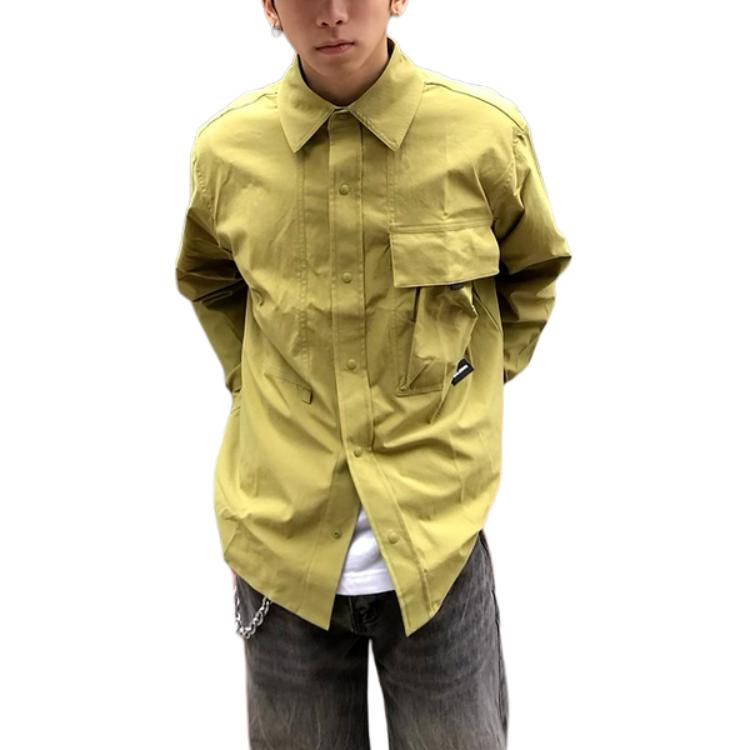 SALOMON Slate Active Shirts Loose Fit Outdoor Casual Comfortable Long Sleeve Shirt Men Shirts Olive-Green LC2569700