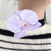 Phalaenopsis Blossom Necklace Simulation Flower Neckchain Women Girls Collarbone Chain Eye Catching Choker Accessory