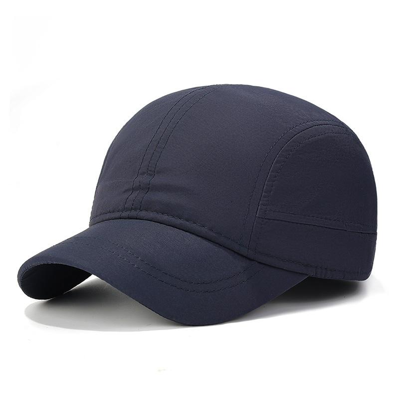 Solid Color Quick-Dry Waterproof Light Panel Baseball Cap Short Brim Open Ventilation Running Hat for Outdoor Sports