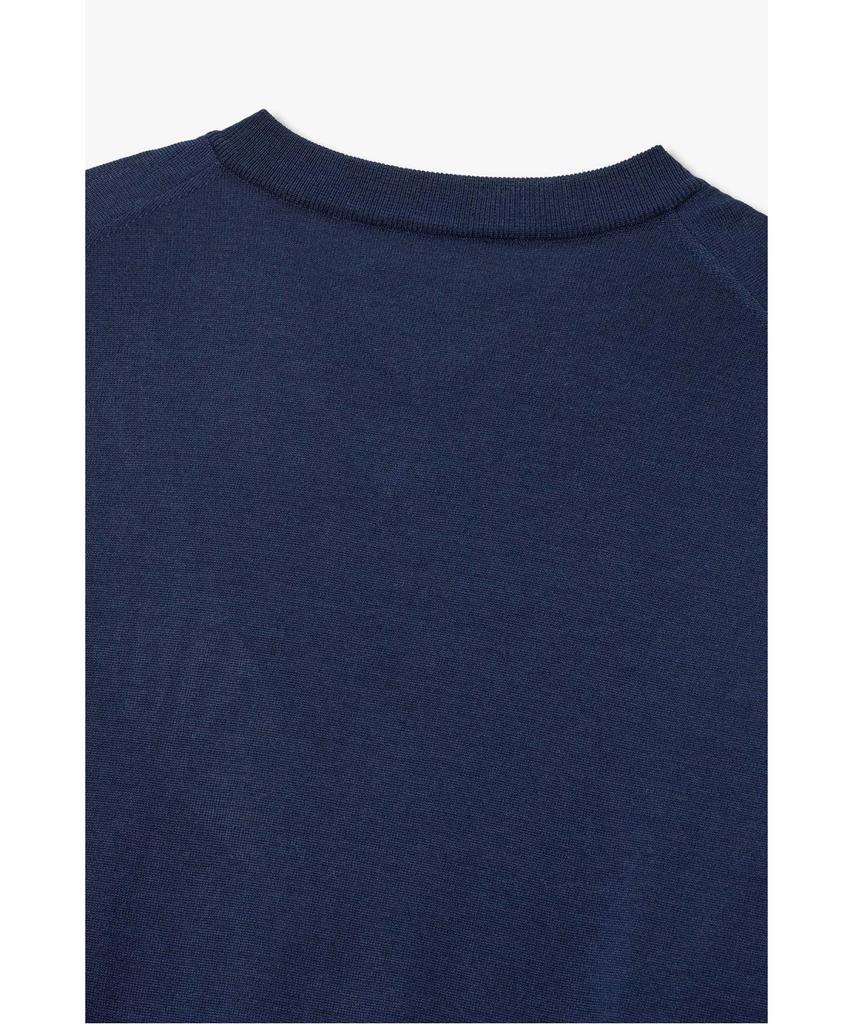 MAN ON THE BOON Wool Blend V-Neck Knit Pullover_Navy 4716113001