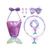 Set 2023 Colier Brățară Inel Cercei Perle Fete Accesorii Bebeluși Colier Copii Coadă Sirena