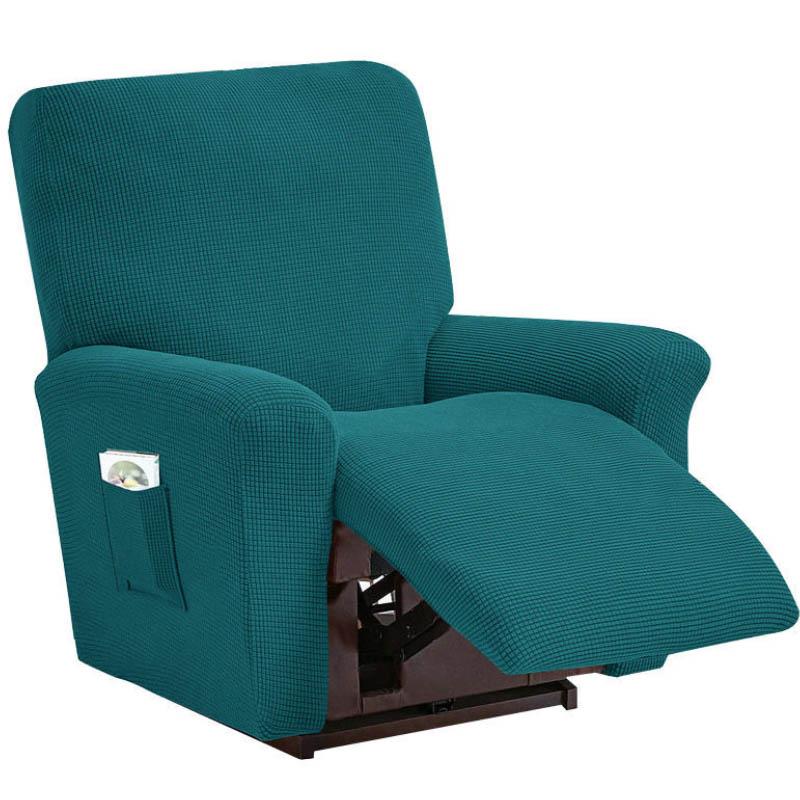 Waterproof Polar Fleece Recliner Cover Elastic Solid Color Recliner Cover Armchair Cover Split All Inclusive Lazy Chair Cover