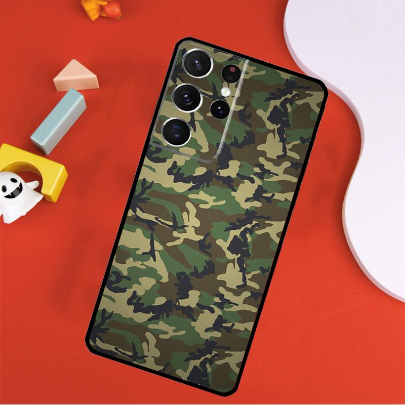 

Army Camo Camouflage Phone Case For Samsung Galaxy S25 Ultra S24 Ultra S9 S10 S20 S21 S22 S24 Plus S23 FE Cover Galaxy S21Ultra