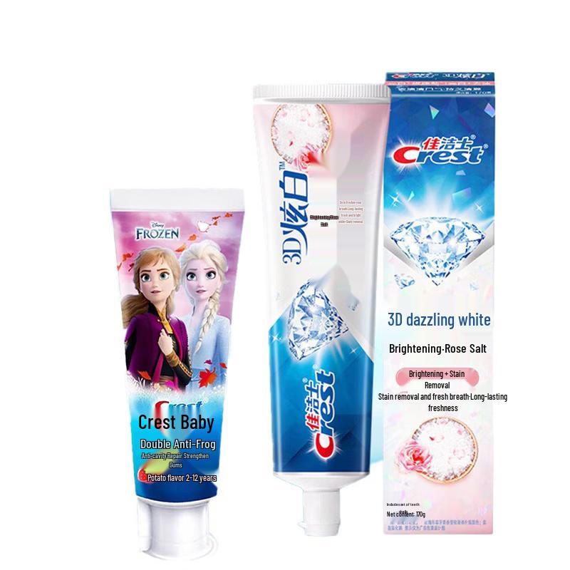 

Crest Kids Frozen & 3D White Rose Salt Toothpaste Set