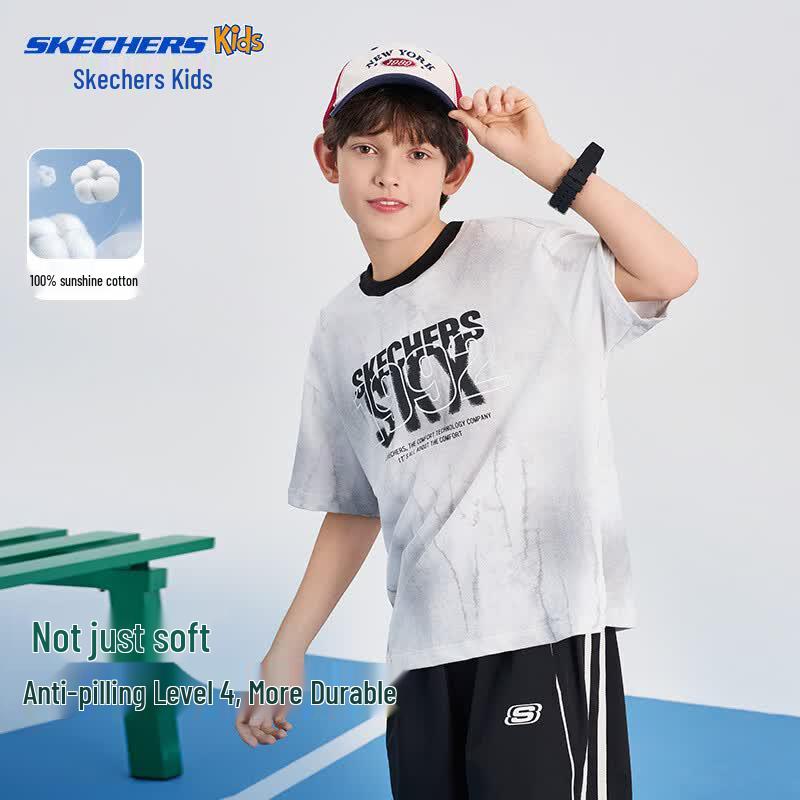 Skechers Boys Tie-Dye Knit Short Sleeve T-Shirt