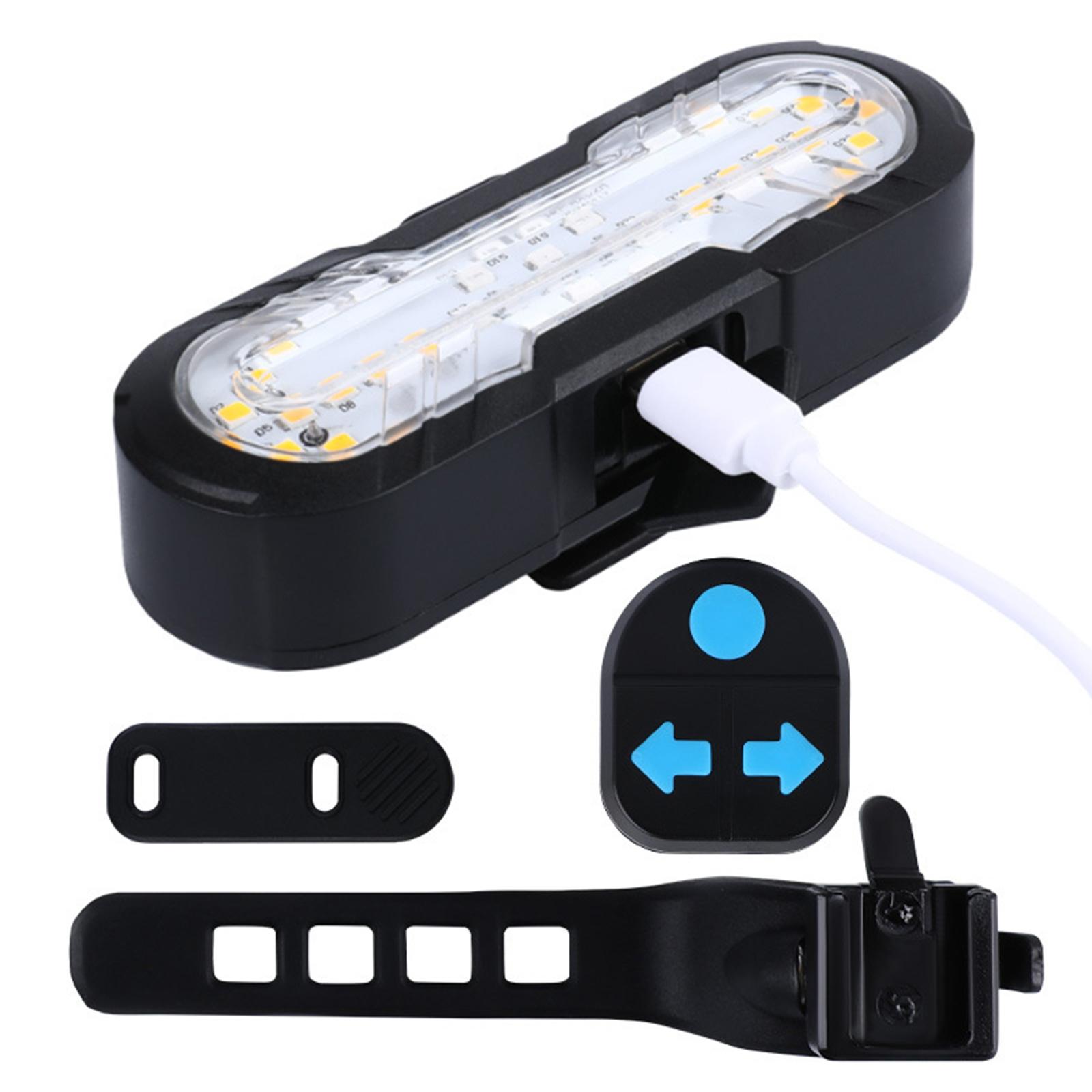

Wirelesses Remotes Control Bike Taillight USB Rechargeables Bicycles Indicators Rear Light Bicycles Turn Signal Light