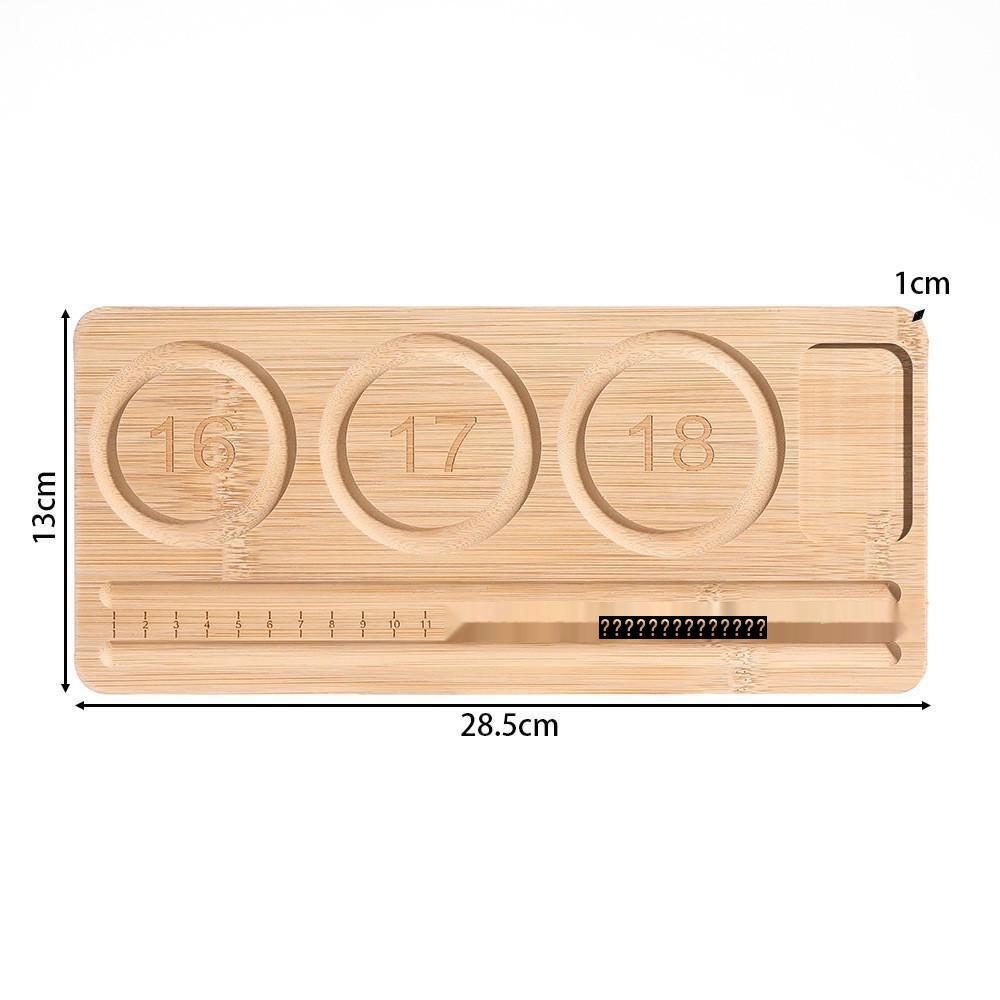 Modern Minimalist Solid Wood Beading Board - Bamboo Scale Tray for DIY Bracelets & Anklets