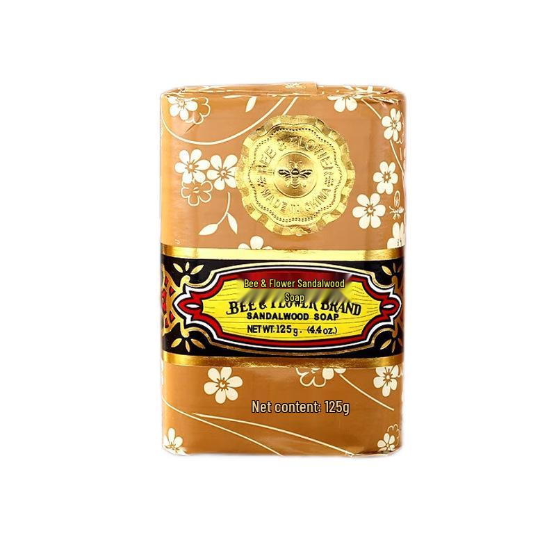 Shanghai Sandalwood & Jasmine Rose Fragrance Facial Cleansing Soap, 125g - Deep Cleaning Domestic Brand.