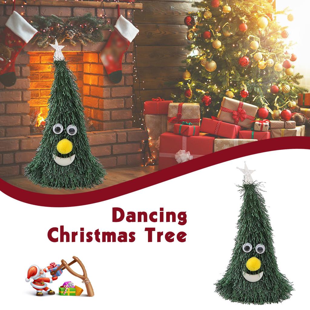 Electric Swing Dancing Christmas Hat Christmas Trees Carton Cute Toy