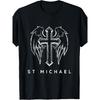 Saint Michael the Archangel T-Shirt - Limited Edition Catholic Prayer Shirt with Iconic Icon Print, Round Neck Casual Religious Apparel Suitable for