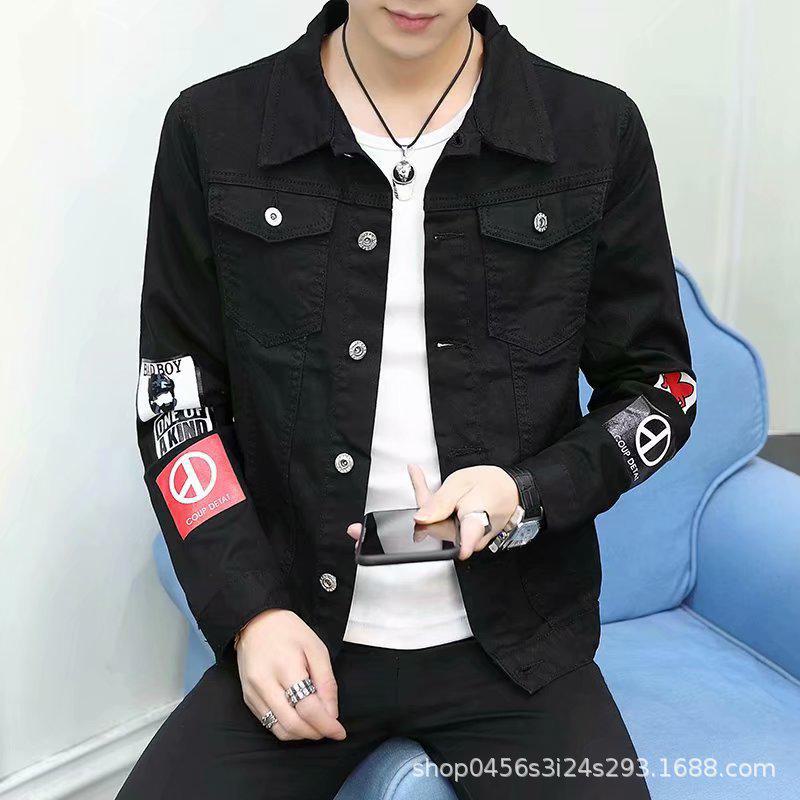 Jugendliche Denimjacke im koreanischen Stil für Junior High und High School Schüler - Herren Trendmantel für Frühling & Herbst