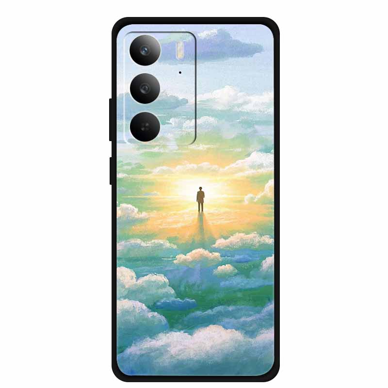For Realme C75 4G Global C 75 Phone Case Cute Cats Back Cover TPU Soft Silicone Protector Gradient Shield Funda for Realme 14X