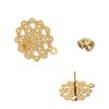 10pcs 304 Stainless Steel Hollow Flower Studs for DIY Drop Earrings Post Findings Jewelry Making Dangle Charms Connectors