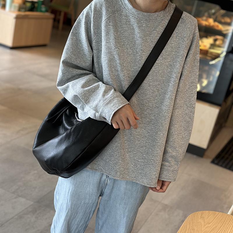 Casual Leather Women's Bags Genuine Leather Dumpling Bag Travel Shoulder Bag Large Bags Women's Tote Bags Soft Leather Messenger Tote Bags