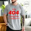 Errore 404 Huunisex Non Trovato Stampa Maglietta Per Unisex Manica Corta Tee Divertente Programmatore Geek Estate Casual Maglietta Top Unisex Unisex Regalo