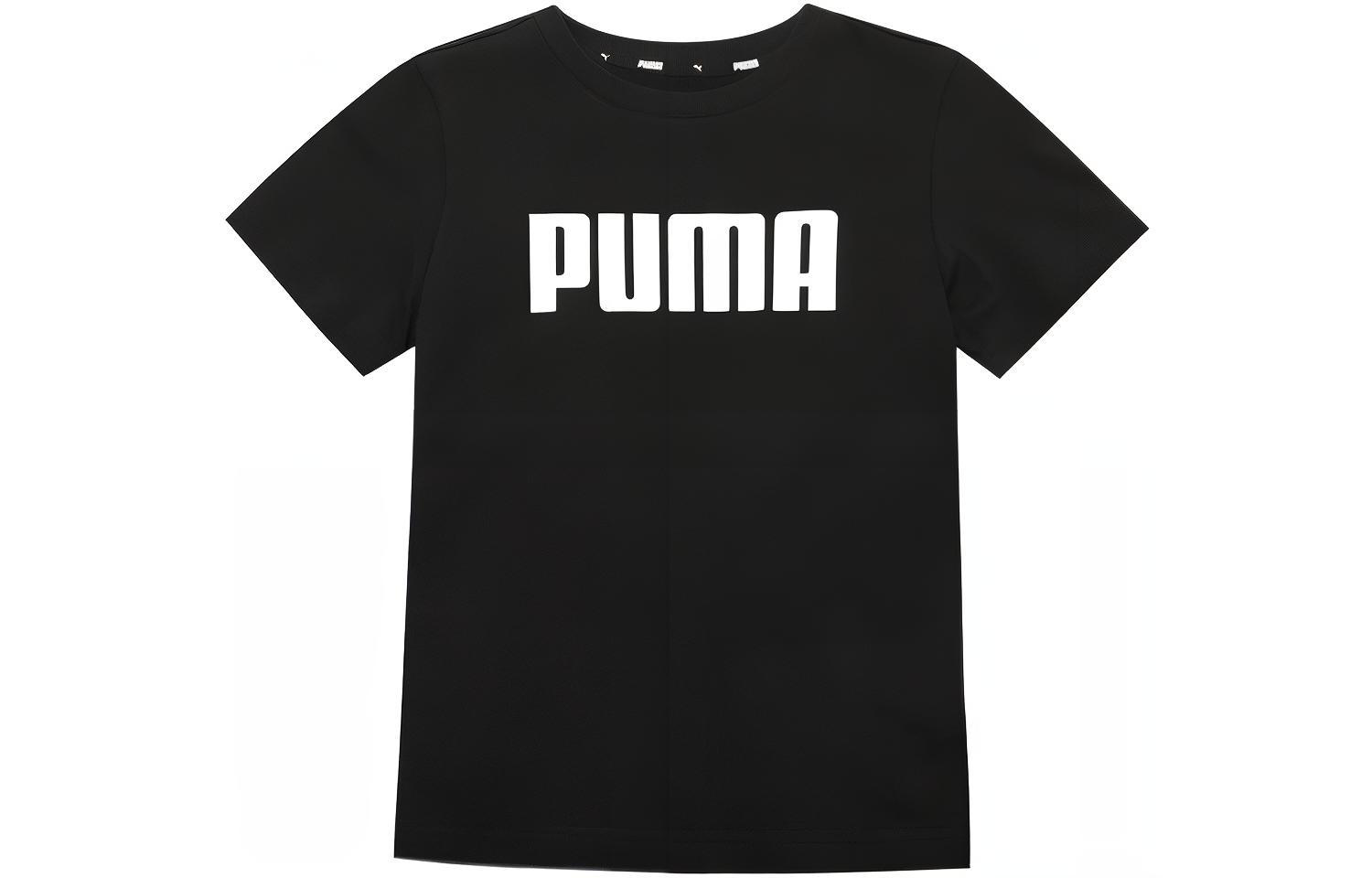 PUMA Kids T Shirts Crew Neck Moderate 671544-01 128