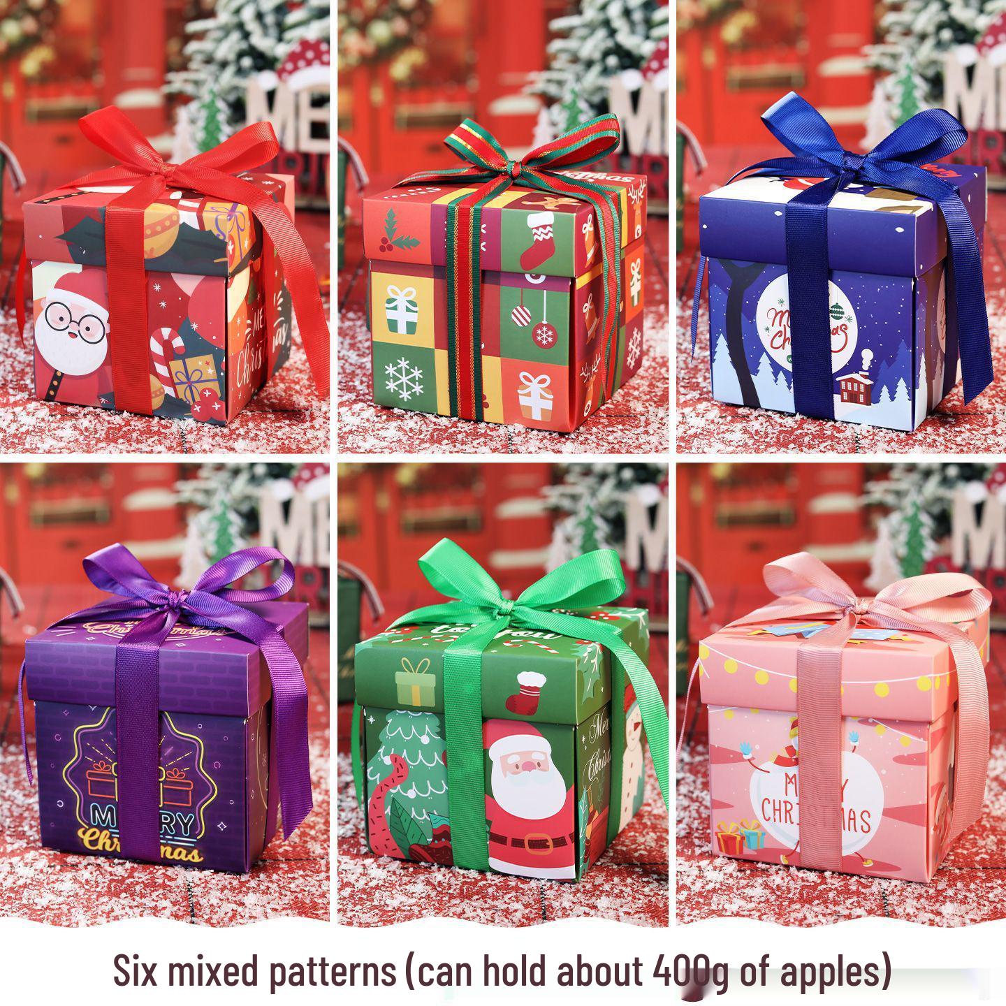 

Коробка-сюрприз «Яблочный взрыв» на Сочельник – Ручная праздничная упаковка