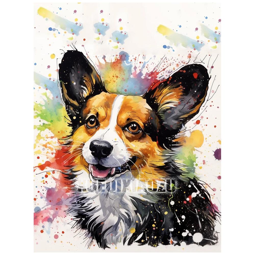 

Животное Алмазная Живопись Граффити Вышивка Стразами Собака Мозаика Вышивка Крестом Детский Подарок Искусство Ручная Работа Домашнее Украшение Round 20x30cm