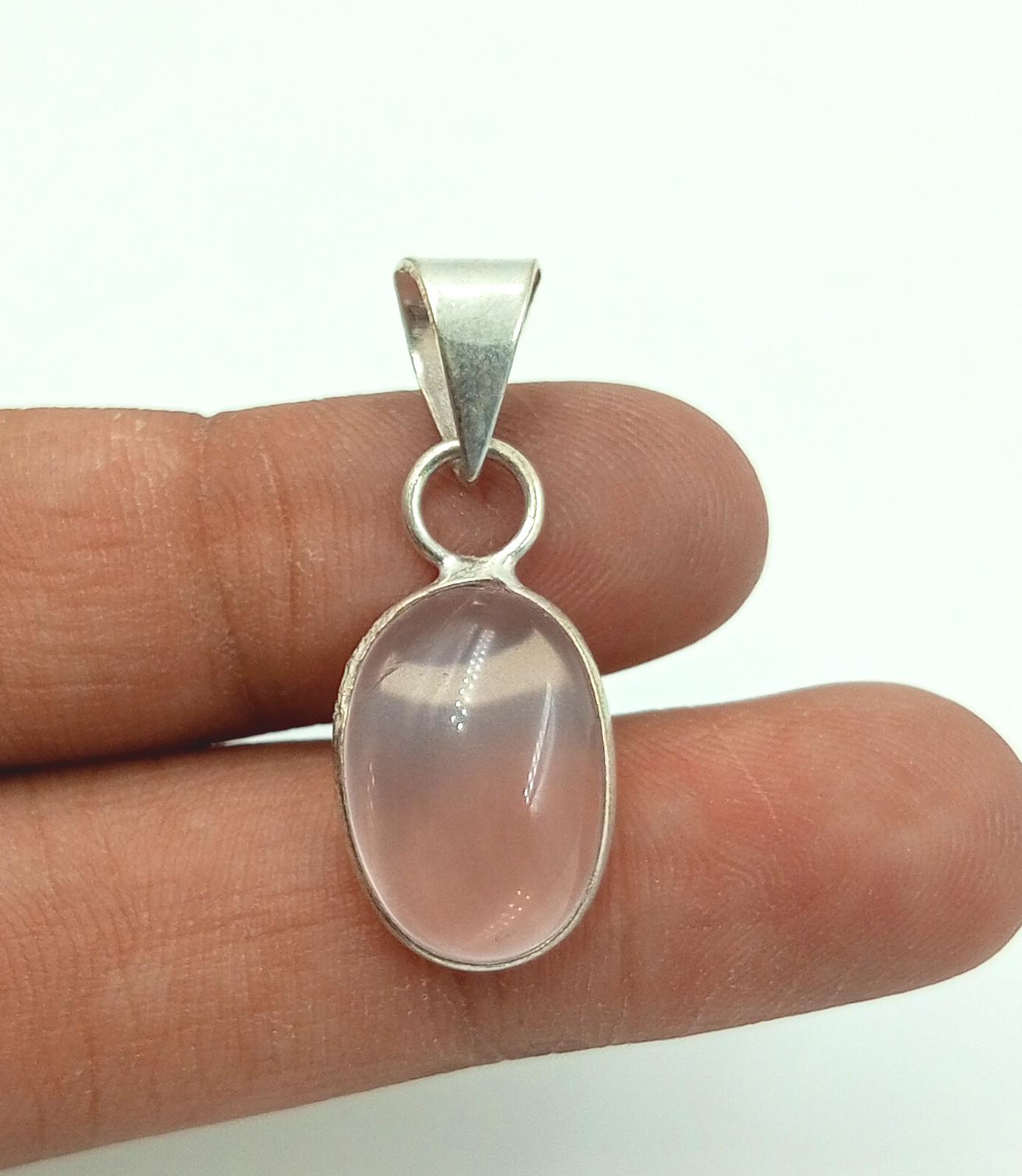 

Драгоценный камень из розового кварца 925 пробы с серебряным покрытием