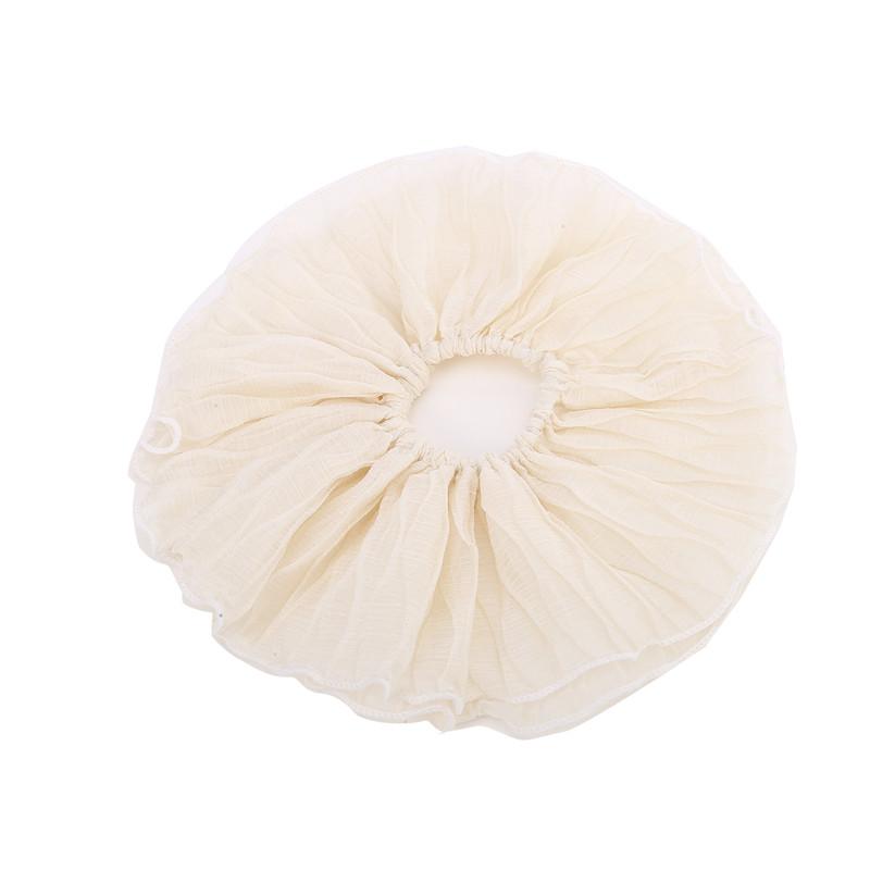Haargummis für Damen, für den Sommer, süße doppellagige Chiffon-Kopfbedeckung mit Blumenmuster, Rand mit extra großem Darmhaar