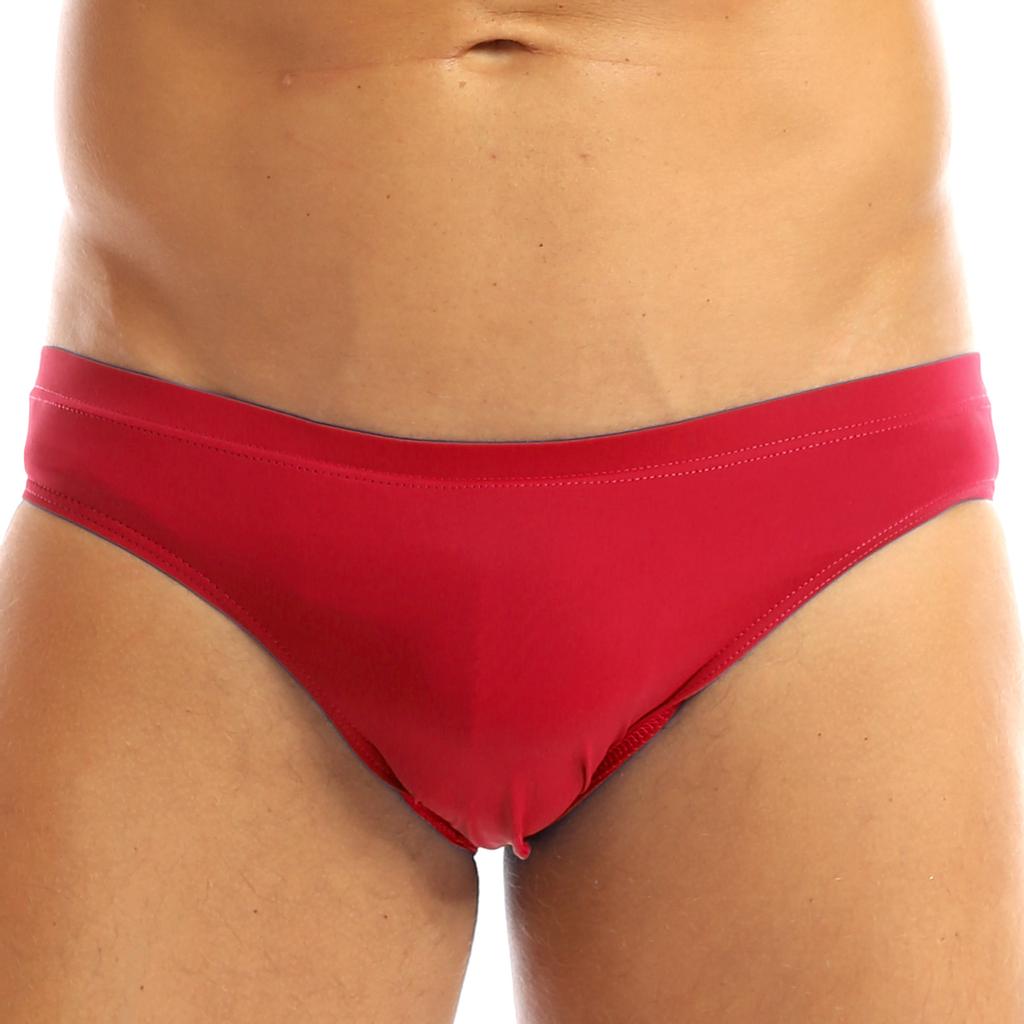 Men Breathable Ice Silk Triangle Bikinis Briefs Underwear