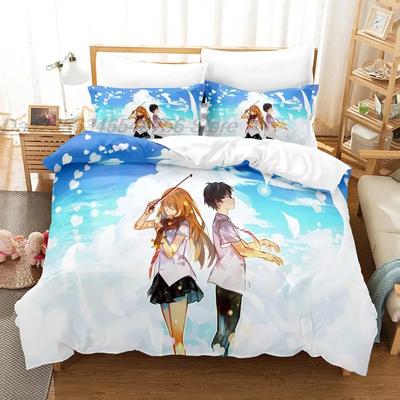 Your Lie In April Bedding Set Single Twin Full Queen King Size Bed Set Teenager Bedroom Duvetcover Sets 3D Roupa De Cama Ca