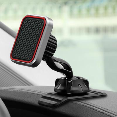 Magnetic Car Phone Holder with Suction Cup for Center Console Navigation.