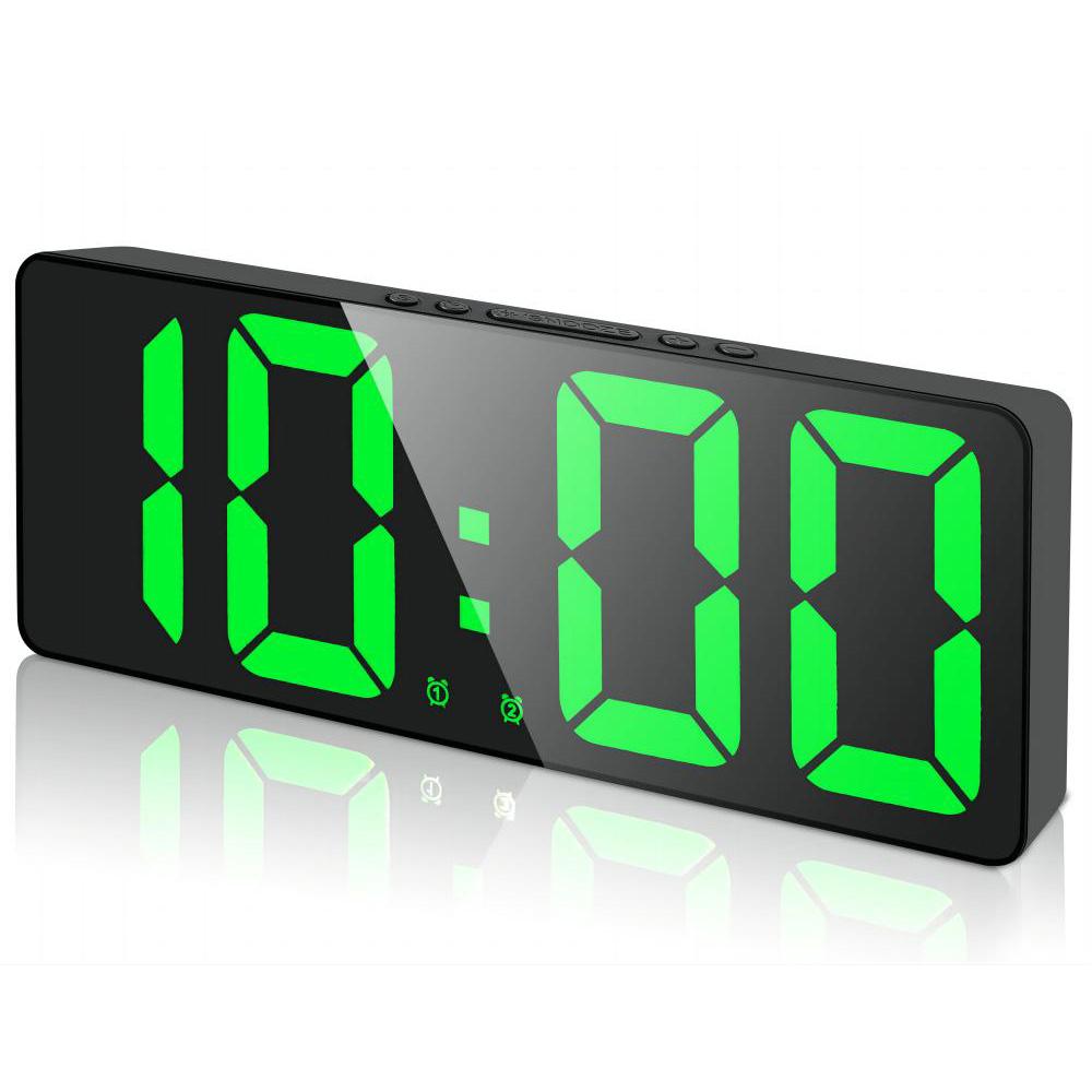 Digital Alarm Clock Upgraded Version LED Clock for Bedroom Electronic Desktop Clock with Temperature Display 5 Level Bright