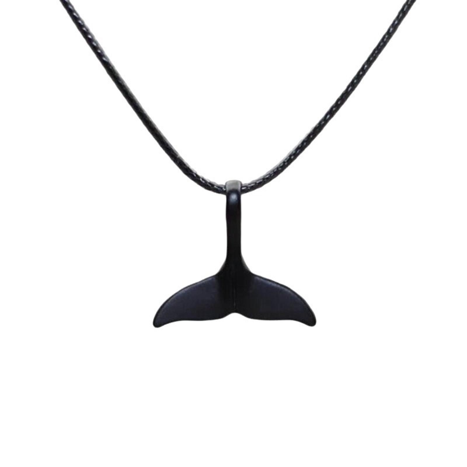 

Elegant Mermaids Tail Dolphin Pendant Necklace Clavicle Chain Jewelry Perfect For Daily Wear Punk Style Accessories чёрный