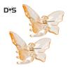 2Pcs Girls Hair Claw Transparent Butterflies Shape Hair Pin Braided Hair Mini Hairpin Clear Mini Braiding Clip Headwear Hair Accessories