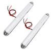 2PCS Car Side Marker Lights IP65 Waterproof 15 LED Crystal Lamp Beads White Light Universal for RVs Ships Yachts