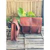 Leather Motorcycle Saddle Bags Brown Pouch Side Panniers Real Two