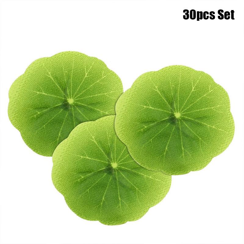 

Симуляция Лотос 30 шт. Листья Комнатный Мини-Пейзажный Декор Пруд Украсить Аквариум