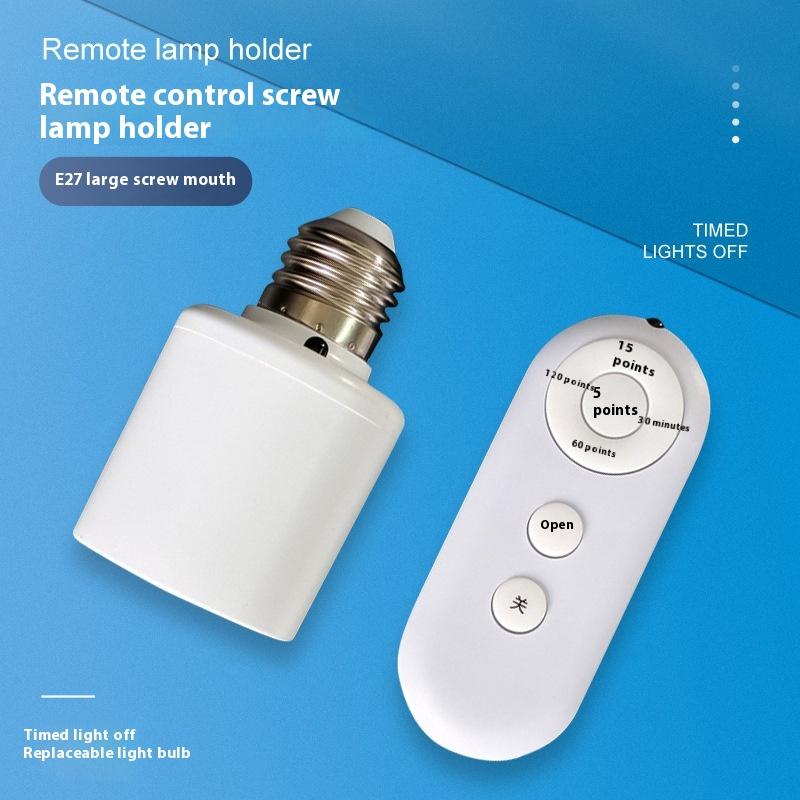 1 Sada Dětský pokoj Ložnice Domov Chytrý Spínací Časovač E27 Bezdrátové Dálkové Ovládání Chytrý Spínací Časovač 85V-265V Objímka Žárovky