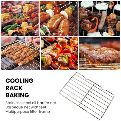 Stainless Steel Filter Rack Grill Oven Heavy Duty Heat Resistant Cooling Rack Easy To Clean Dishwasher Safe Strainer Rack for Baking Barbecue