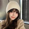Hat Versatile 2025 Autumn and Winter Korean Version Wool Hat New Cute Kitten Hand Embroidered Warm Ear Protection When Knitting