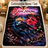 Flannel BlanketMiraculous Ladybug Custom Name Text Personalized Soft Warm Throw Blanket Home Decor Gift